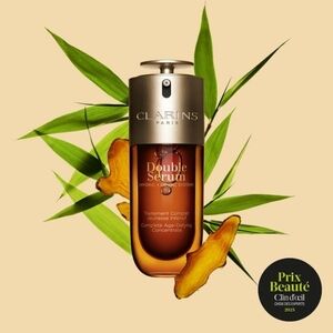 Clarins Double Serum - Luxurious Gold and Brown Elixir